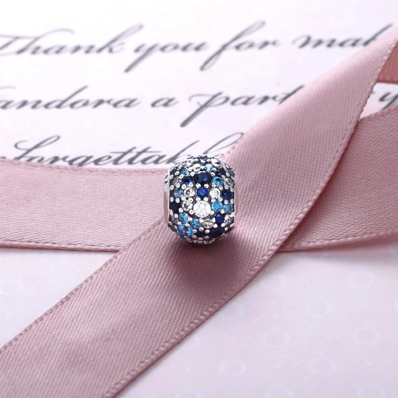 (image for) PANDORA Ocean Mosaic Pavé Ball Charm - 791261MCZMX - View 2