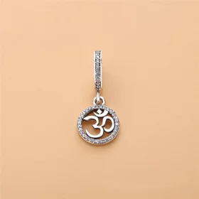 PANDORA Om Symbol Dangle Charm, Clear CZ - 797584CZ PANDORA Om Symbol Dangle Charm, Clear CZ - 797584CZ