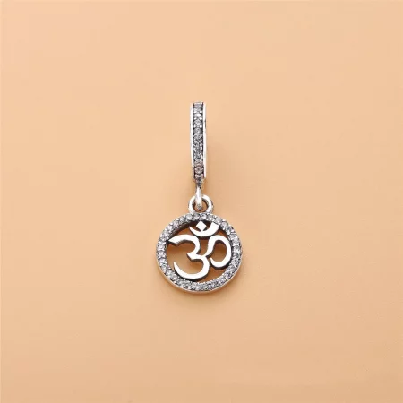 PANDORA Om Symbol Dangle Charm, Clear CZ - 797584CZ