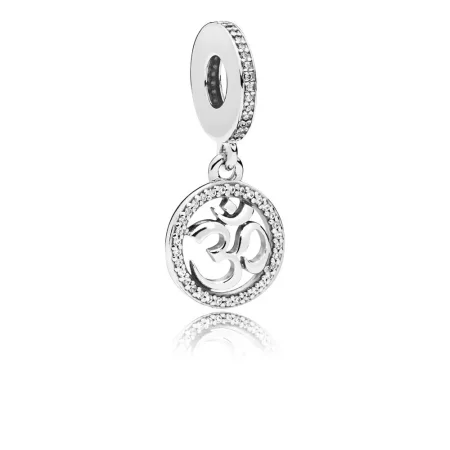 PANDORA Om Symbol Dangle Charm, Clear CZ - 797584CZ