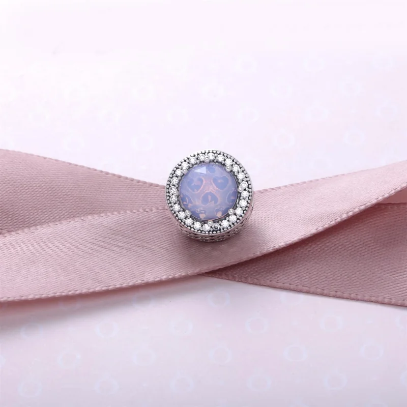 (image for) PANDORA Opalescent Pink Radiant Hearts Charm - 791725NOP - View 2