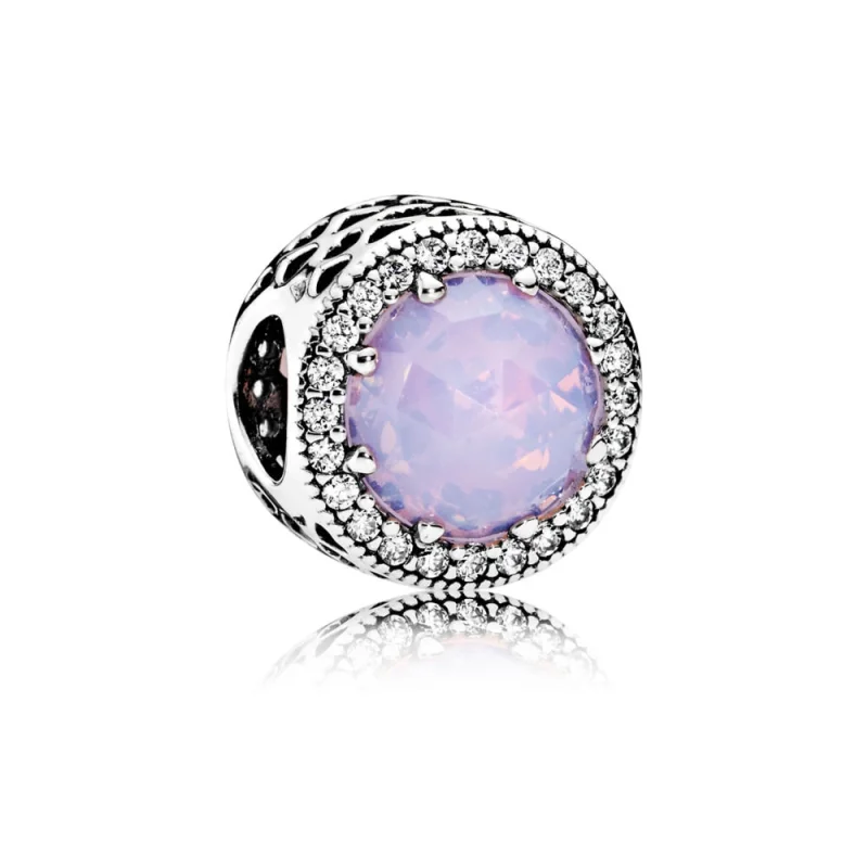 (image for) PANDORA Opalescent Pink Radiant Hearts Charm - 791725NOP - Product Image