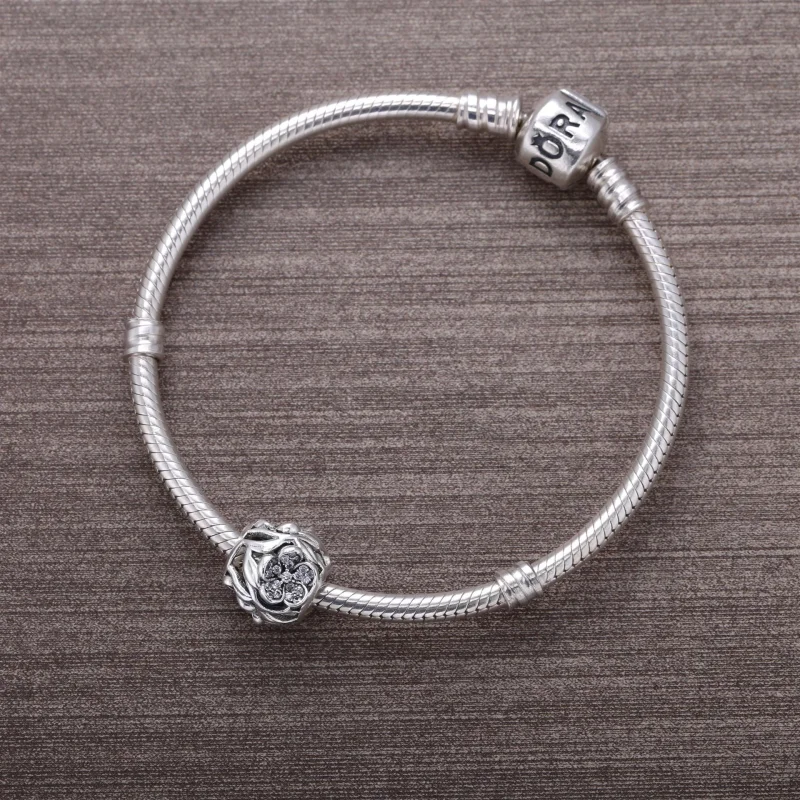 (image for) PANDORA Openwork Pavé Flower Charm - 791419CZ - View 3