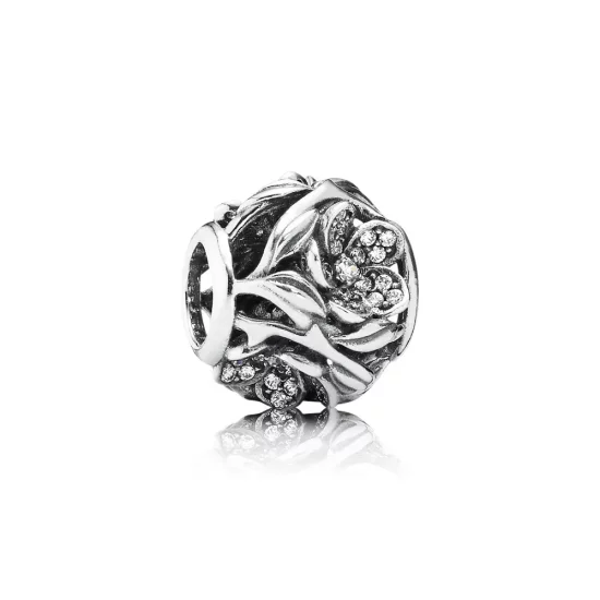 PANDORA Openwork Pavé Flower Charm - 791419CZ