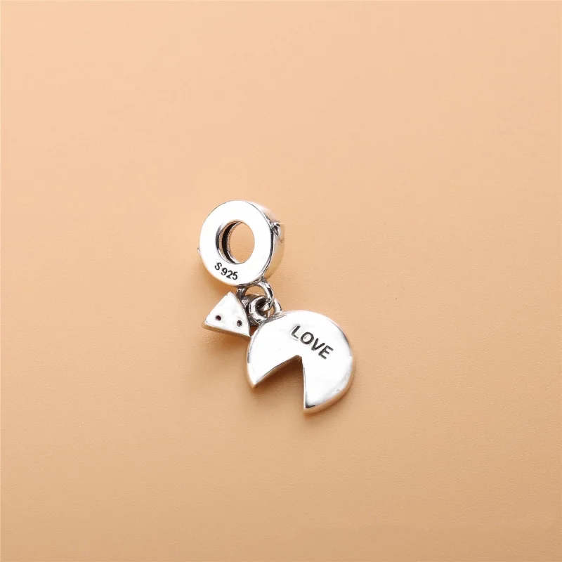 (image for) PANDORA Passion for Pizza Dangle Charm, Green Enamel, Red Crystal & Clear CZ - 7 - View 3