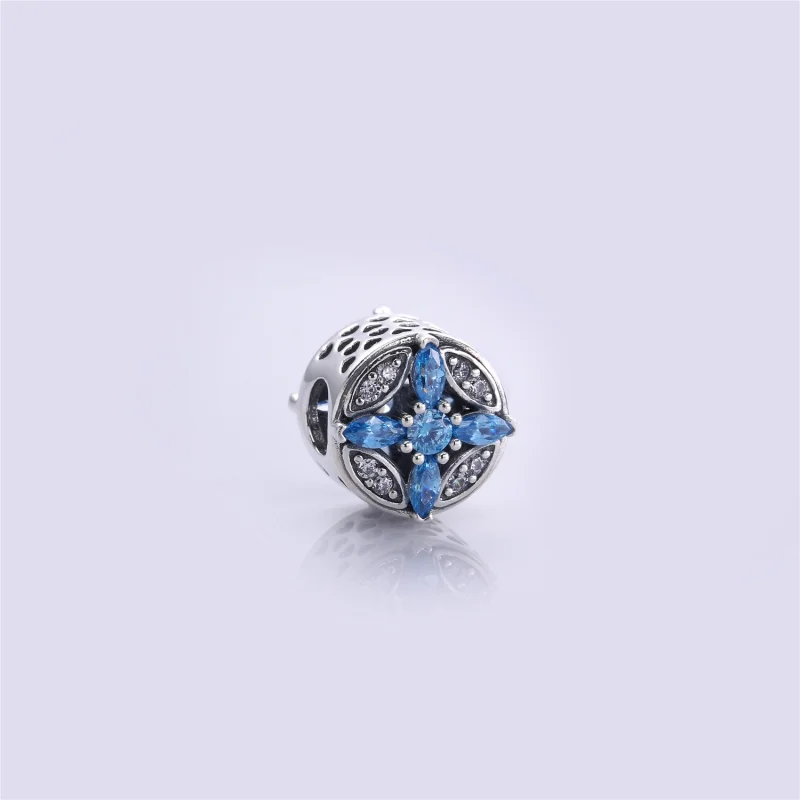(image for) PANDORA Patterns of Frost Charm, Multi-Colored Crystal Clear CZ - 791995NMBMX - View 2