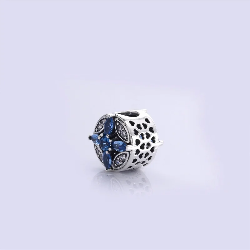 (image for) PANDORA Patterns of Frost Charm, Multi-Colored Crystal Clear CZ - 791995NMBMX - View 4