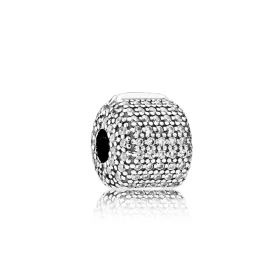 PANDORA Pavé Barrel Clip, Clear CZ - 791873CZ PANDORA Pavé Barrel Clip, Clear CZ - 791873CZ