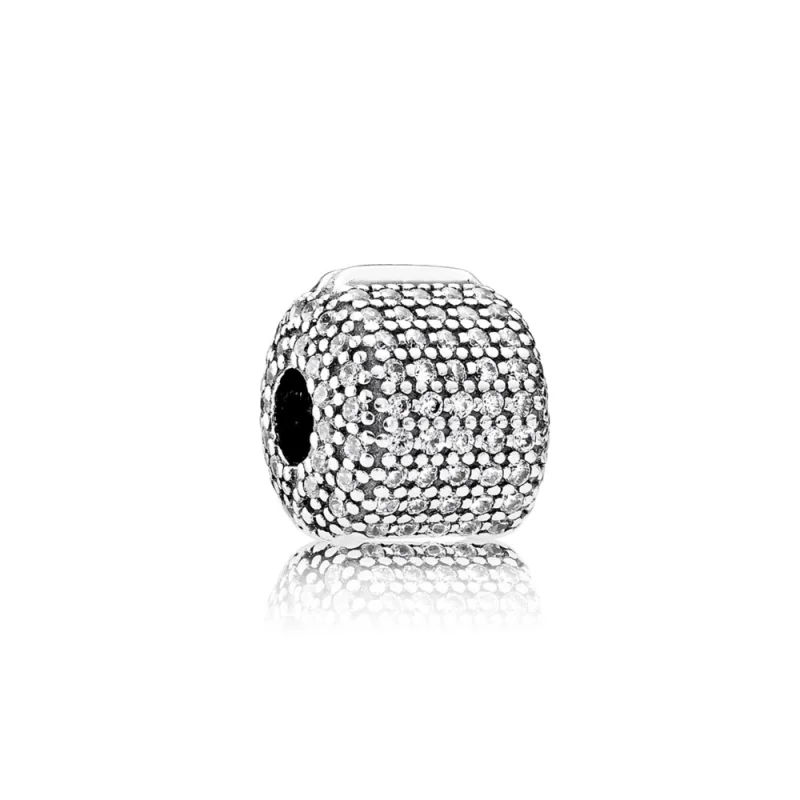 (image for) PANDORA Pavé Barrel Clip, Clear CZ - 791873CZ - Product Image