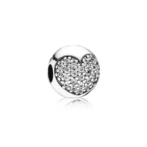 (image for) PANDORA Pavé Heart Clip - 791053CZ