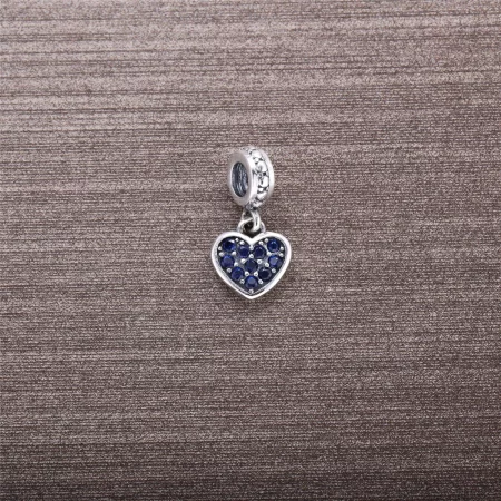 PANDORA Pavé heart Dangle, black crystal - 791023NCK