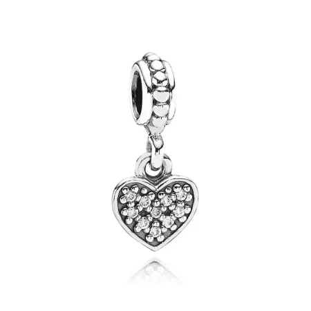 PANDORA Pavé Heart Pendant Charm - 791023CZ PANDORA Pavé Heart Pendant Charm - 791023CZ
