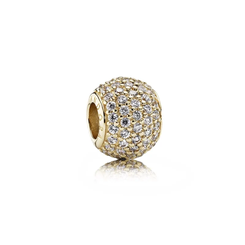 (image for) PANDORA Pavé Lights Charm, Clear CZ 14K Gold - 750819CZ - Product Image