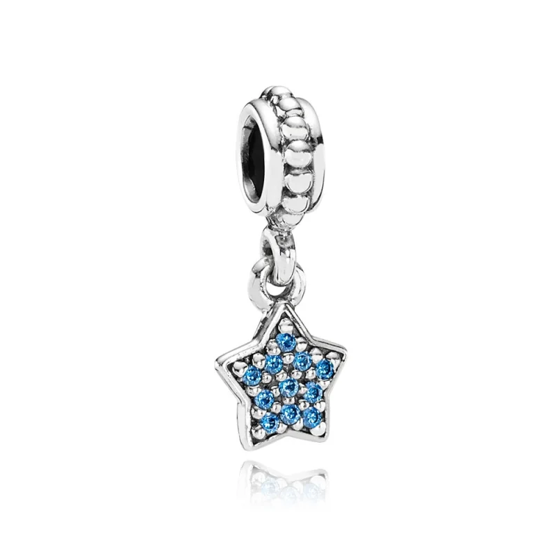 (image for) PANDORA Pavé Star, Blue Cz Pendant Charm - 791024CZB - Product Image