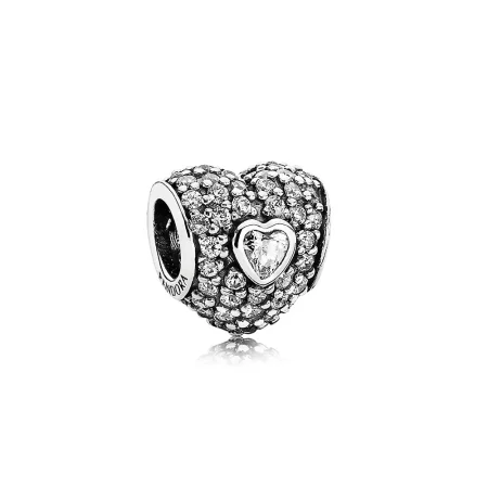 PANDORA Pavé Triple Heart Charm - 791168CZ