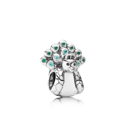 PANDORA Peacock, Teal Green Cz Charm - 791227MCZ PANDORA Peacock, Teal Green Cz Charm - 791227MCZ