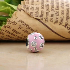 PANDORA Pearlescent Pink Dreams Charm, Light Pink Enamel & Clear CZ - 797033EN153 PANDORA Pearlescent Pink Dreams Charm, Light Pink Enamel & Clear CZ - 797033EN153