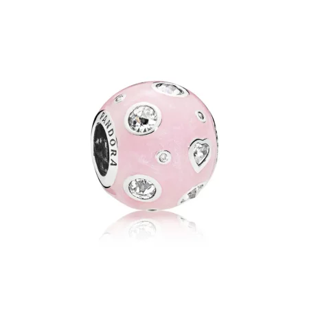 PANDORA Pearlescent Pink Dreams Charm, Light Pink Enamel & Clear CZ - 797033EN153
