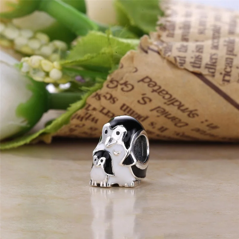 (image for) PANDORA Penguin family Charm, black enamel - 791404EN60 - View 4