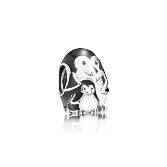 PANDORA Penguin family Charm, black enamel - 791404EN60