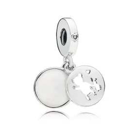 PANDORA Perfect Pals Dangle Charm, Silver Enamel - 797035EN23 PANDORA Perfect Pals Dangle Charm, Silver Enamel - 797035EN23