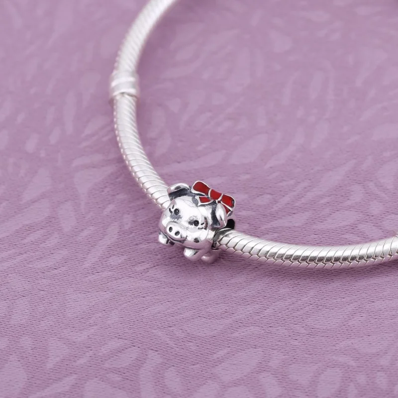 (image for) PANDORA Piggy Bank Charm - 791809ENMX - View 2