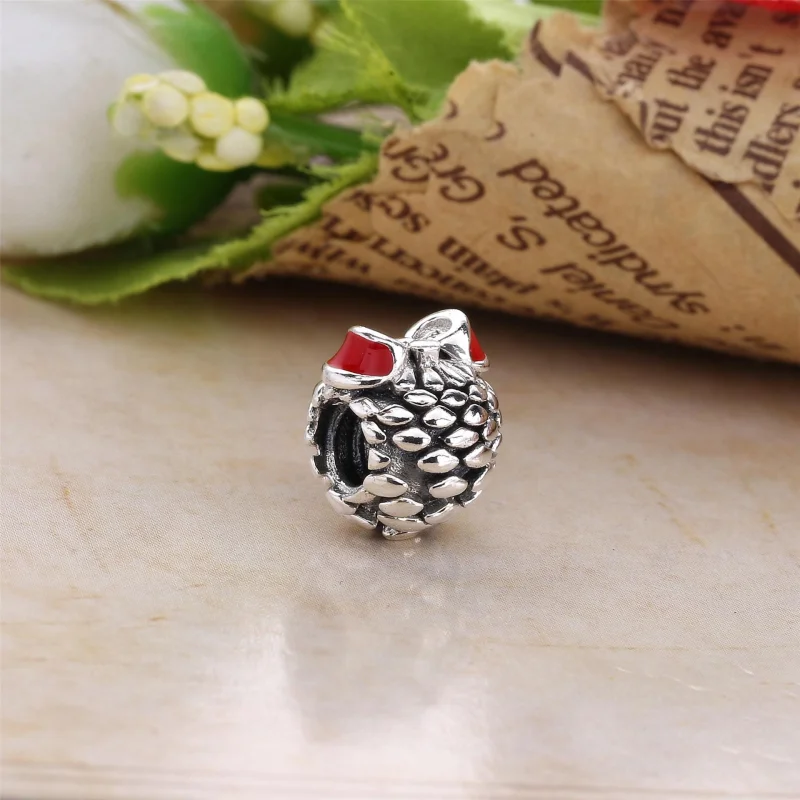 (image for) PANDORA Pinecone Charm, Red Enamel - 791237EN39 - View 4
