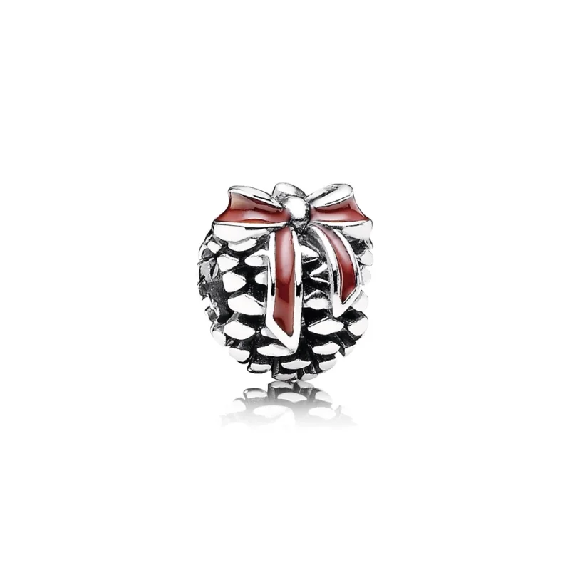 (image for) PANDORA Pinecone Charm, Red Enamel - 791237EN39 - Product Image
