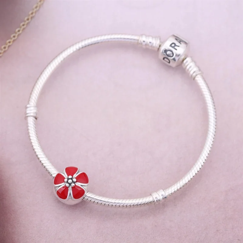 (image for) PANDORA Pink Cherry Blossom Clip - 791041EN40 - View 3