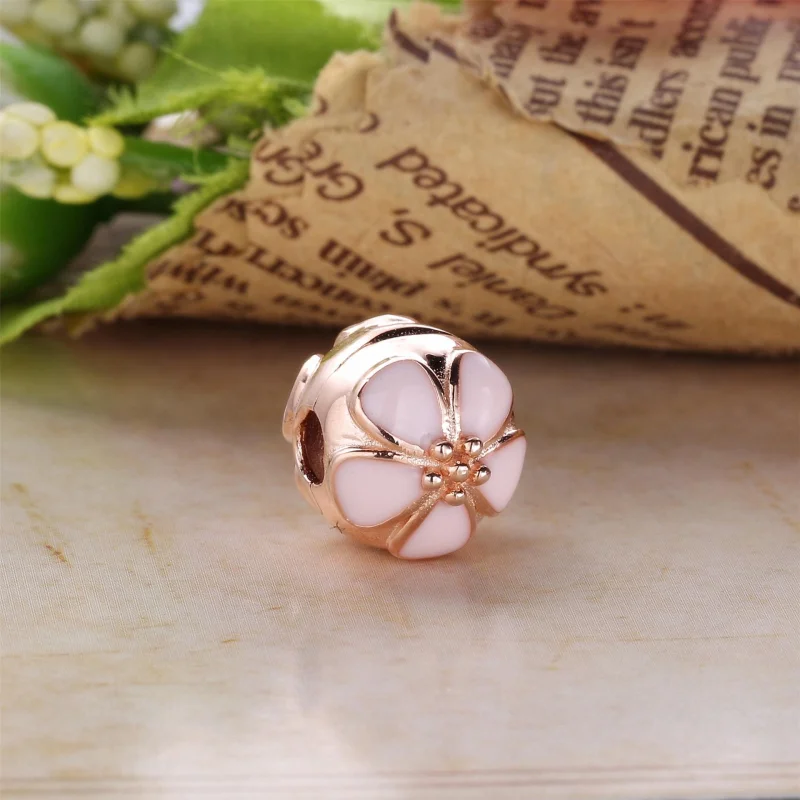 (image for) PANDORA Pink Cherry Blossom Clip - 791041EN40 - View 5