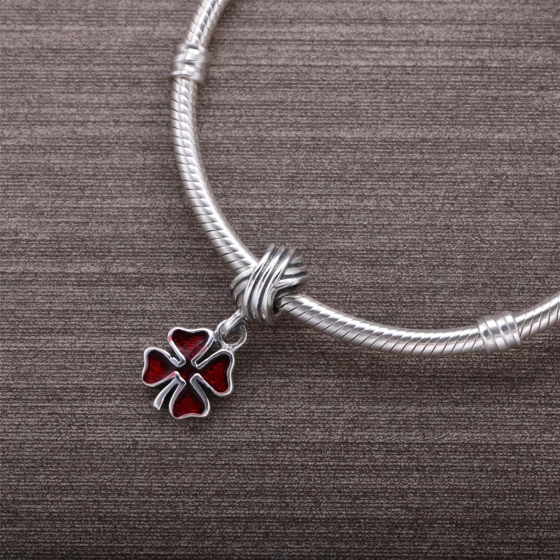 (image for) PANDORA Pink Clover Dangle - PJ00148-1G - View 4