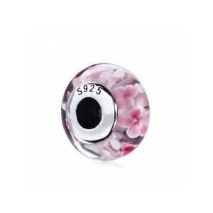 (image for) PANDORA Pink flower Glass Murano Charm - 791652A