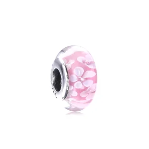 (image for) PANDORA Pink flower Glass Murano Charm - 791653A