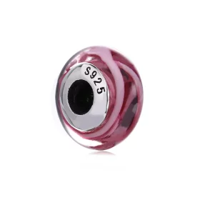 PANDORA Pink Glass Murano Charm - PL00068-1