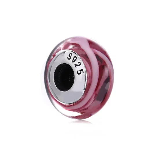 PANDORA Pink Glass Murano Charm - PL00068-1