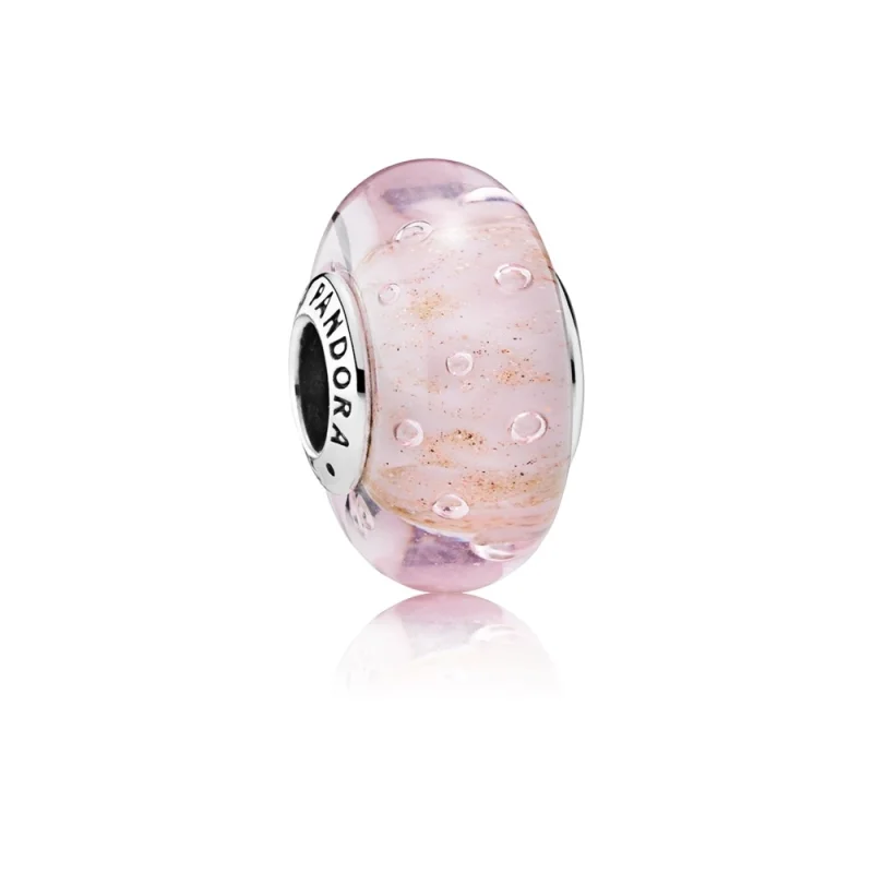 (image for) PANDORA Pink Glitter, Murano Glass Charm - 791670 - Product Image