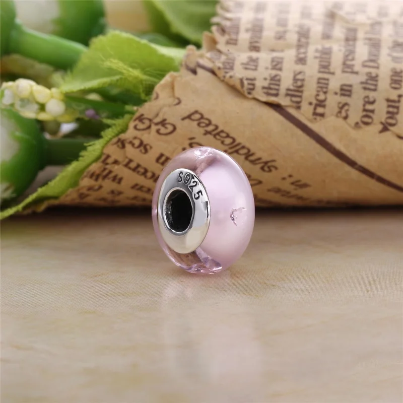 (image for) PANDORA Pink Hearts Charm, Murano Glass Pink CZ - 791632PCZ - View 5