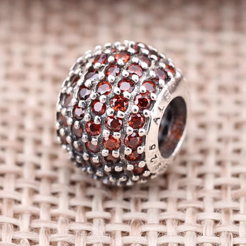 (image for) PANDORA Pink Pavé Ball Charm - 791051CZS - View 2