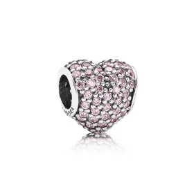 PANDORA Pink Pavé Heart Charm - 791052PCZ PANDORA Pink Pavé Heart Charm - 791052PCZ
