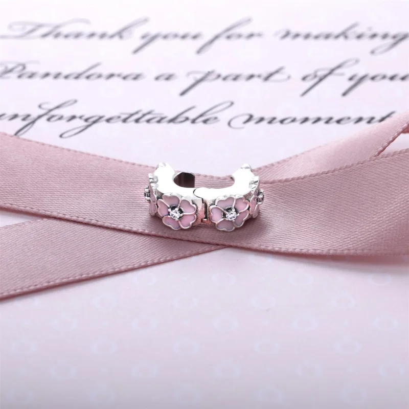 (image for) PANDORA Pink Primrose Clip - 791823EN68 - View 2