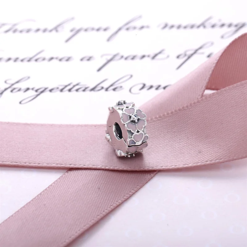 (image for) PANDORA Pink Primrose Clip - 791823EN68 - View 3