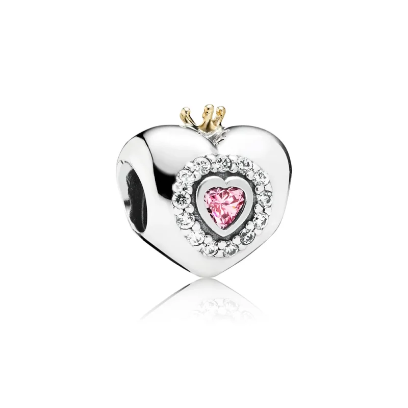 (image for) PANDORA Pink Princess Heart Charm - 791375PCZ - Product Image