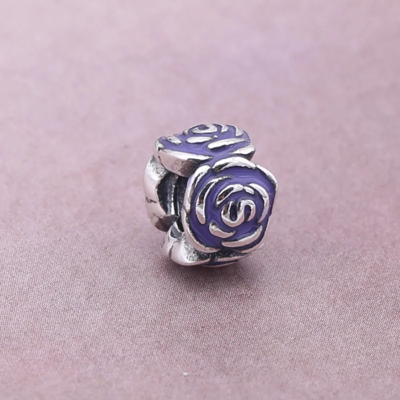 (image for) PANDORA Pink Rose Charm Clip - 791291EN40 - View 3