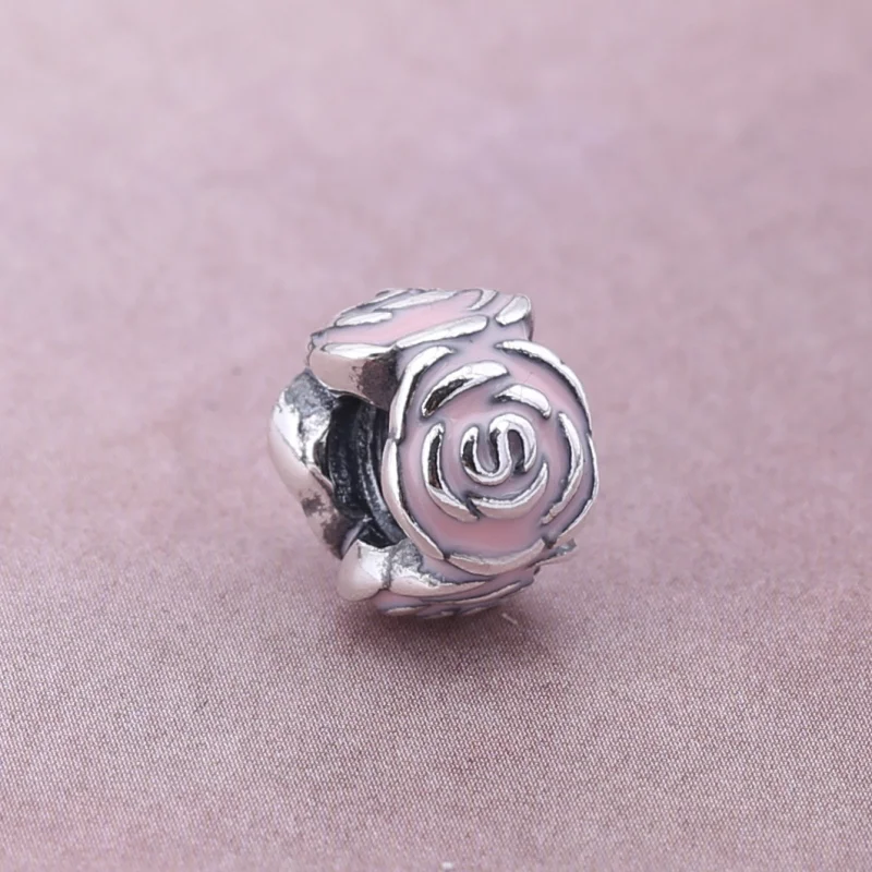 (image for) PANDORA Pink Rose Charm Clip - 791291EN40 - View 4
