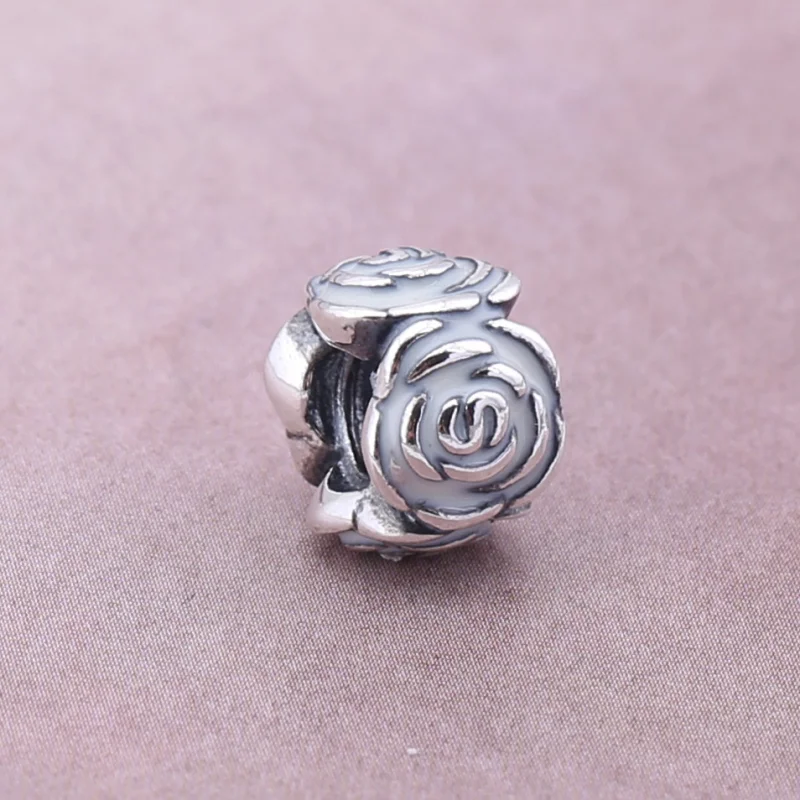 (image for) PANDORA Pink Rose Charm Clip - 791291EN40 - View 5