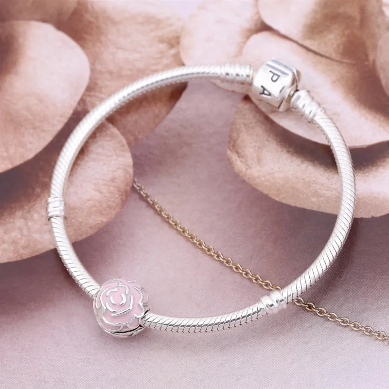 (image for) PANDORA Pink Rose Clip - 791292EN40 - View 2