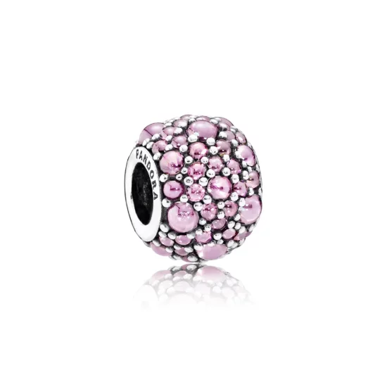 PANDORA Pink Shimmering Droplets Charm - 791755PCZ