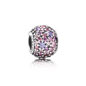 PANDORA Pink Sparkles Pavé Ball Charm - 791261ACZMX