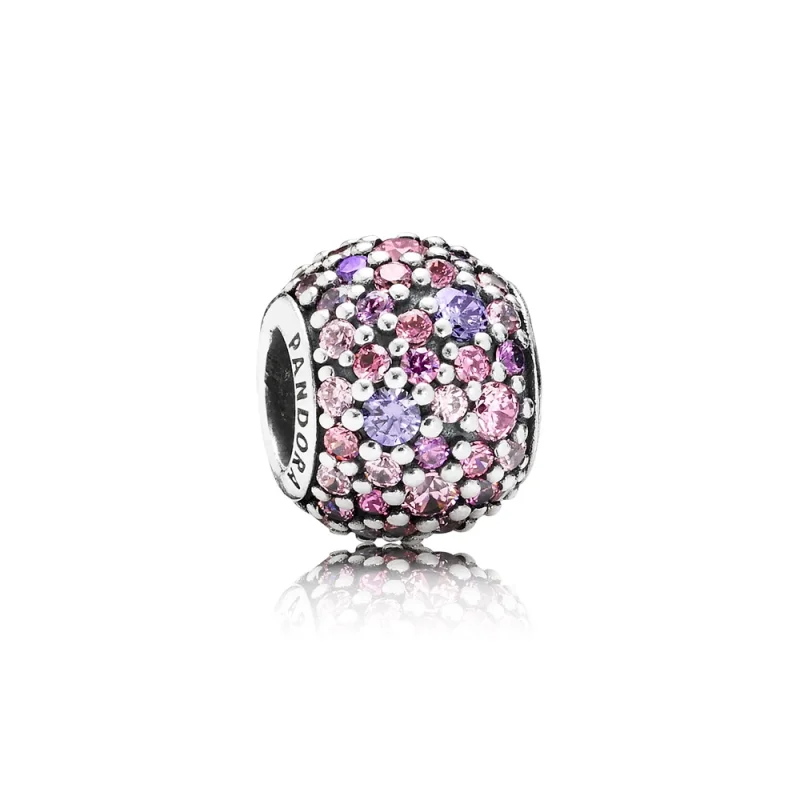 (image for) PANDORA Pink Sparkles Pavé Ball Charm - 791261ACZMX - Product Image