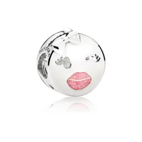 PANDORA Playful Wink Charm, Pink Enamel - 797028EN161